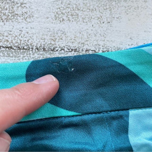 Zara Turquoise Retro Patterned The Safia Flare Pants - Picture 11 of 13